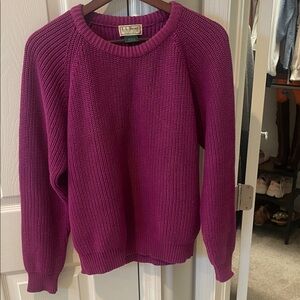 L.L. Bean Women's Raspberry Crewneck Sweater vintage